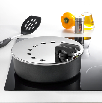 Ingenio expertise noir wok 28cm + 1 poignée amovible induction, Expertise