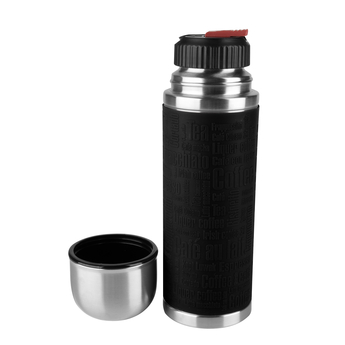 Tefal Senator Silicone Vacuum Flask Stainless Steel Black Break Proof  0.5L 