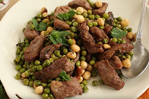 Mint Lamb With Hazelnuts & Peas By Petite Cook