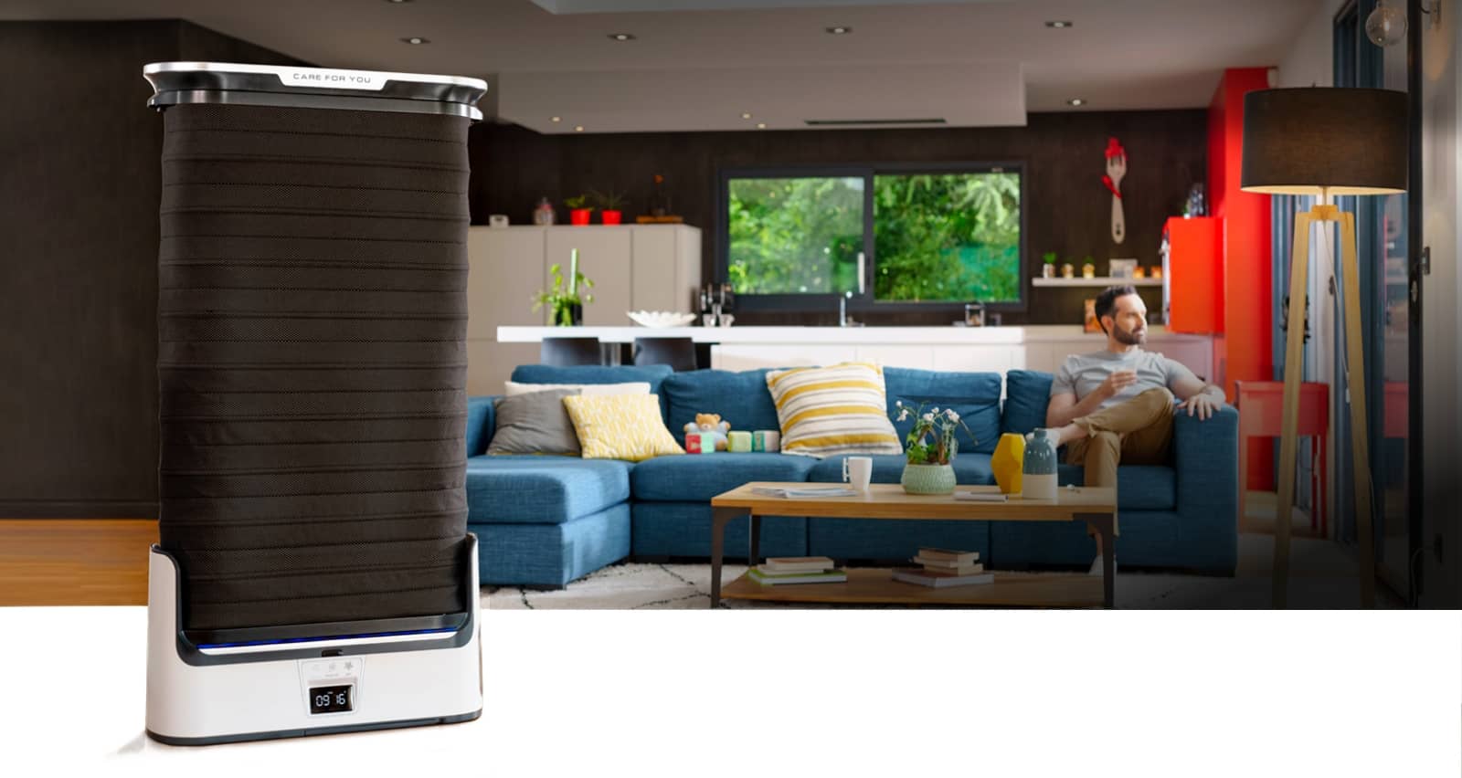 Save time with Care for you - man chilling on the sofa