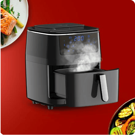 Easyfry 3in1 unit opened with coming out steam