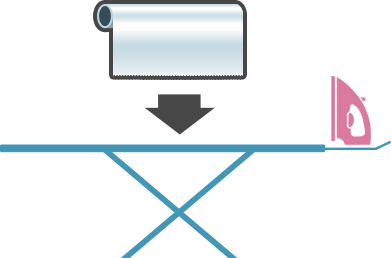 Cover the base of the ironing board with a layer of good tin foil Tinfoil